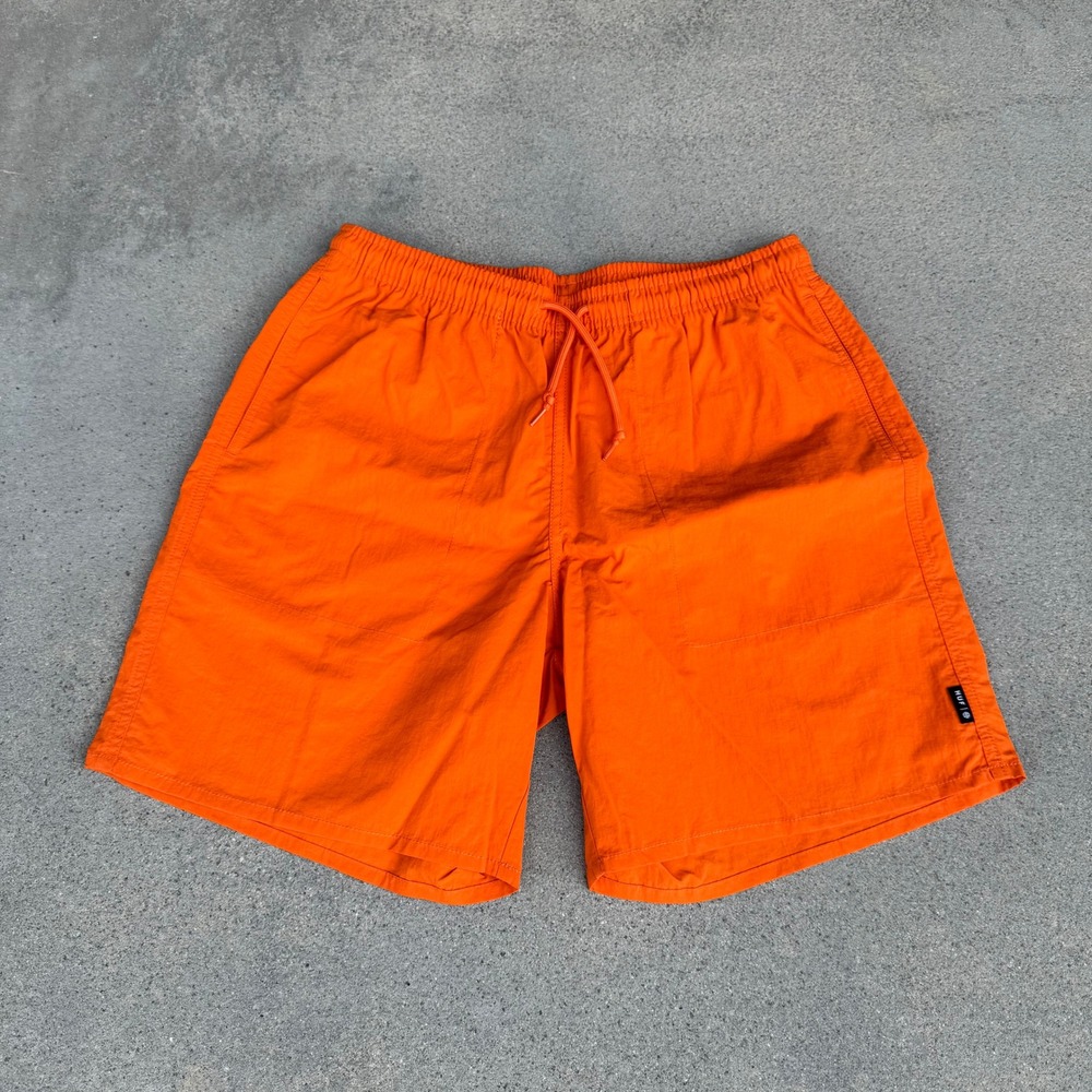 HUF Orange Shorts‎ Mens Size S Elastic Waist Drawstring Pockets
